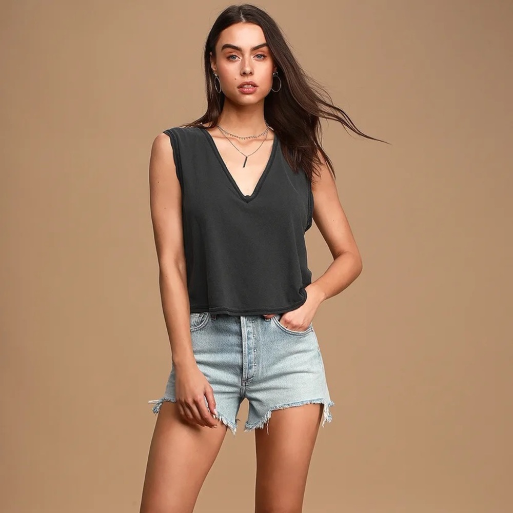 NWT Free People Dreamy Black Tank
